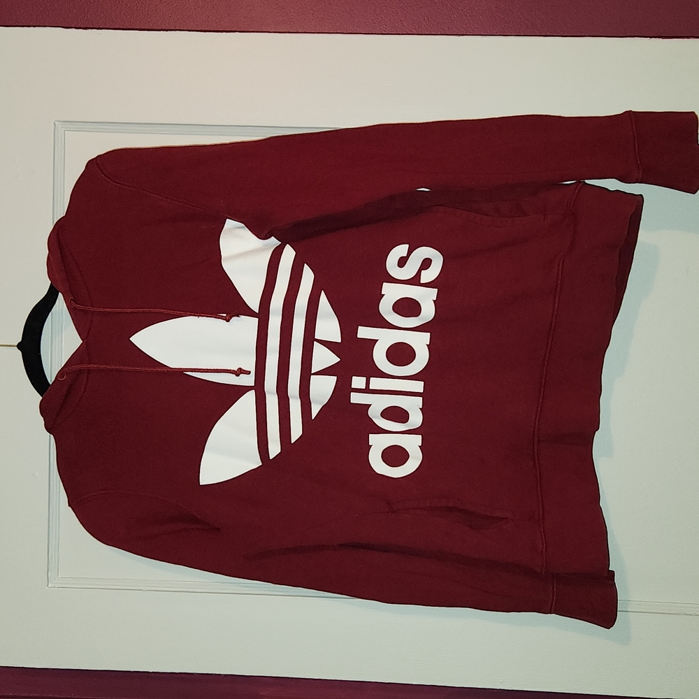 Women's Burgundy Adidas Hoodie